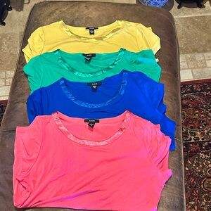 Alfani Women's Bundle Short Sleeve Jersey Tops, size Large